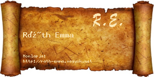 Ráth Emma névjegykártya