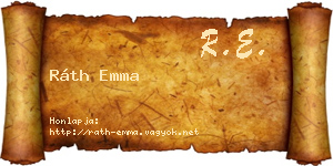 Ráth Emma névjegykártya